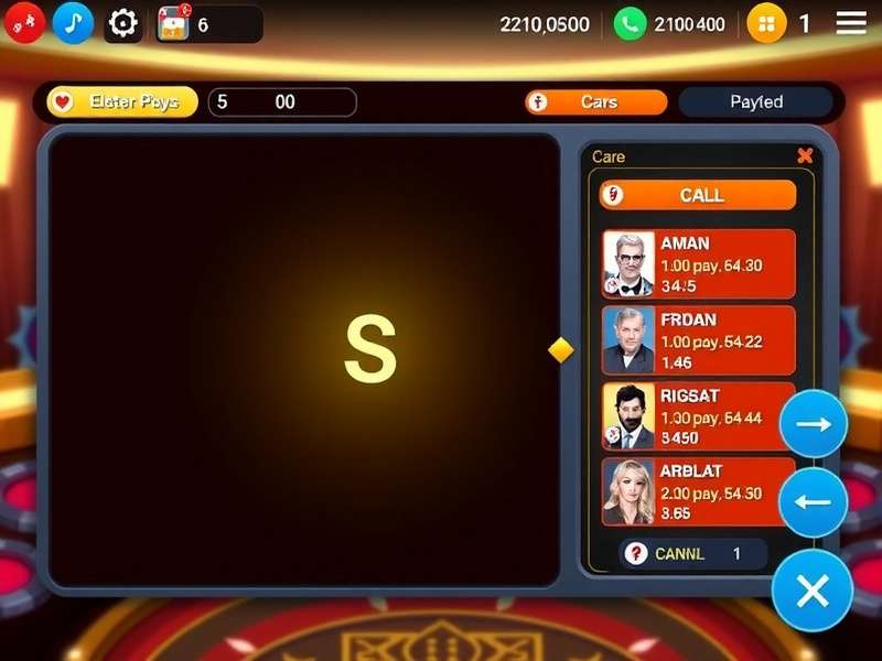 Sangeet Showdown Cash tournament screen showing rankings